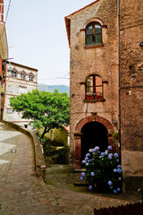 Naklejka premium Maratea, alleys of the ancient village, Potenza, Basilicata, Italy