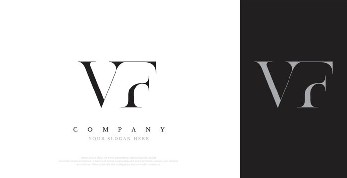 Initial VF Logo Design Vector 