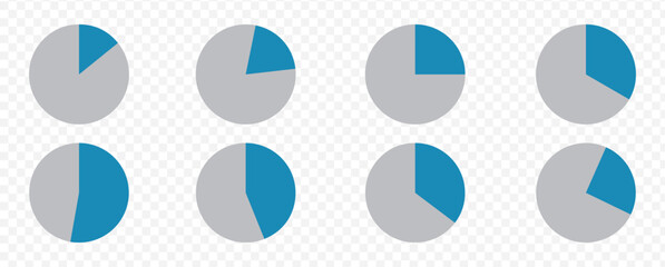 Circular chart. Wheel division into fractions with colorful segments, circular shape sectors. Vector infographic