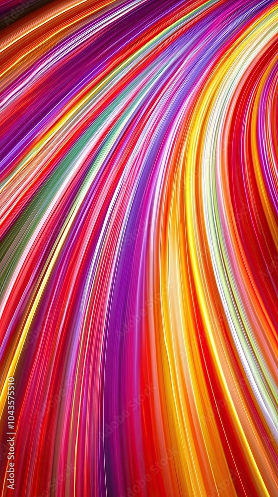 Poster Abstract background with colorful speed motion lines vertical format
