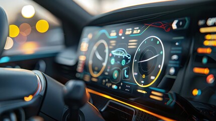 A close-up of an AI system managing an autonomous electric vehicle fleet