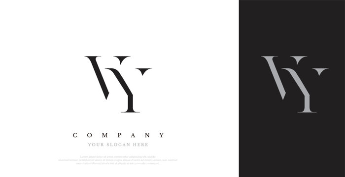 Initial VY Logo Design Vector 