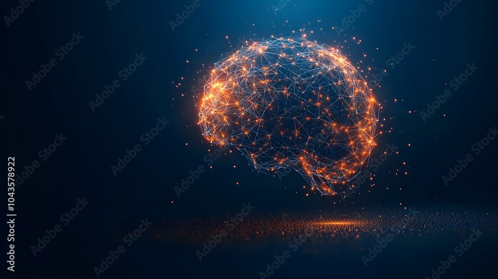 Poster A glowing geometric matrix depicting AI s model training process, abstract and hard to decipher, 4K resolution