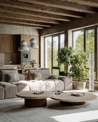 Living room interior in a luxury style concept..