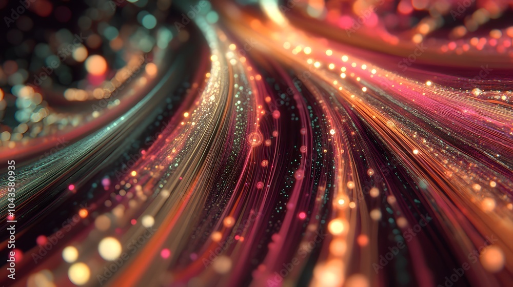 Aufkleber a tense, high-contrast glowing network of abstract shapes, visualizing the competitive nature of ai 