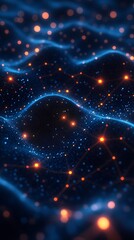 Fototapeta premium Vibrant Neon Circuits in Swirling Network Design
