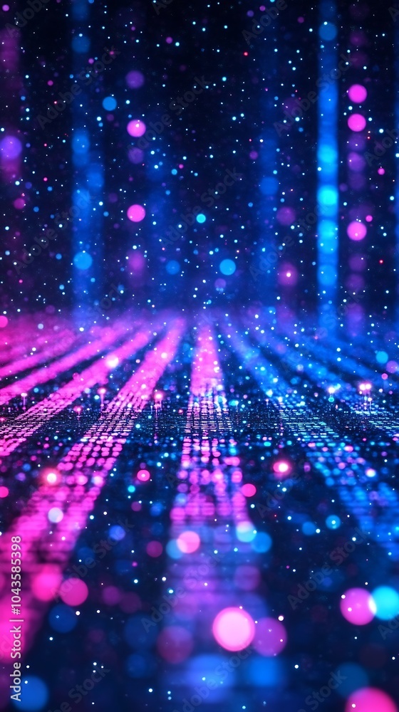 Poster abstract representation of binary code transformation