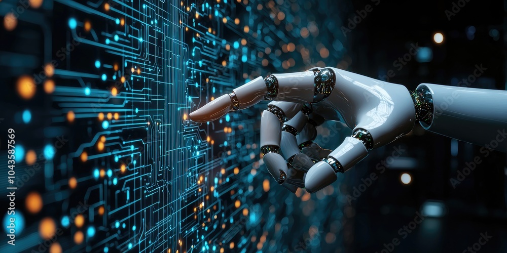 Aufkleber A state-of-the-art information retrieval system powered by AI search engines, enabling users to navigate vast databases effortlessly.