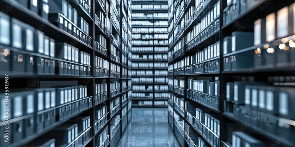Leinwandbilder An innovative document processing hub with automated AI systems that efficiently handle and archive massive data volumes.