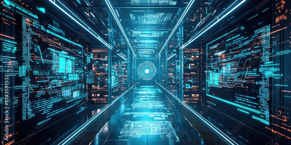 Leinwandbilder an advanced intelligence processing room with holographic displays where ai systems analyze vast dat