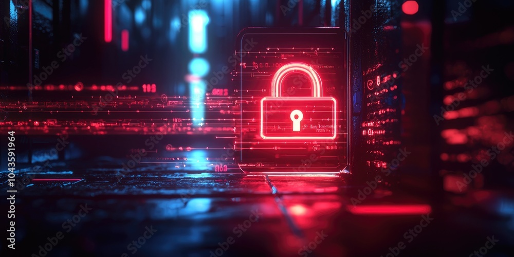 Aufkleber A secure login screen displays an encrypted password and digital padlock, symbolizing cybersecurity, no people involved.