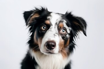 Fototapeta premium Australian Shepherd dog on white background