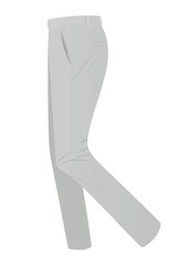 Grey chino pants. vector illustration