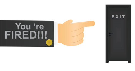 You are fired icon. vector