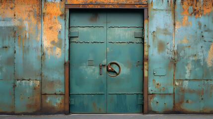 Heavy-Duty Steel Industrial Door with Advanced Locking System in a Modern Facility
