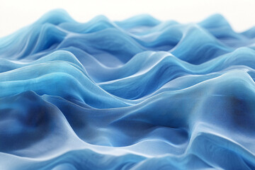 Obraz premium Abstract blue wave line on light background, 3d render, background wallpaper design