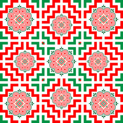 Abstract background, pattern, floral and vine design, designed by imitating the Hmong ethnic pattern