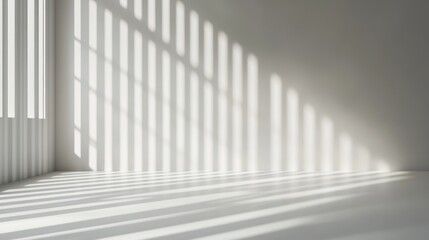 Obraz premium Realistic, thin grey and white stripes creating a minimal yet elegant pattern on a clean white background.