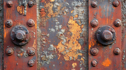 Fototapeta premium Rustic Zinc Background Overflowing with Character and Intricate Patterns in Natural Aged Hues