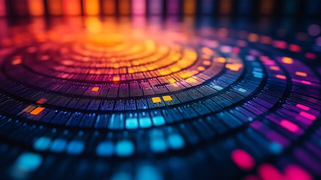 Layered circle graphic representing strategic planning aspects a focus on business growth initiatives