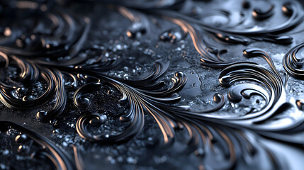 A Captivating Ruthenium Background Evoking Mystery and Luxury with Intricate Patterns