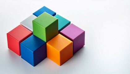 Obraz premium cubes isolated on white