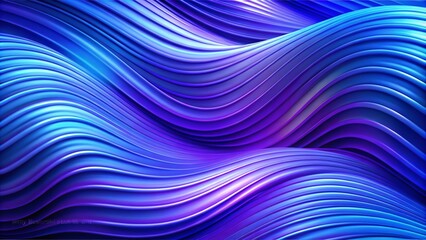 abstract violet blue gradient background with liquid style waves. abstract background 3d shiny plastic waves with purple blue textures and lights interesting lustrous liquid wavy texture 3d render