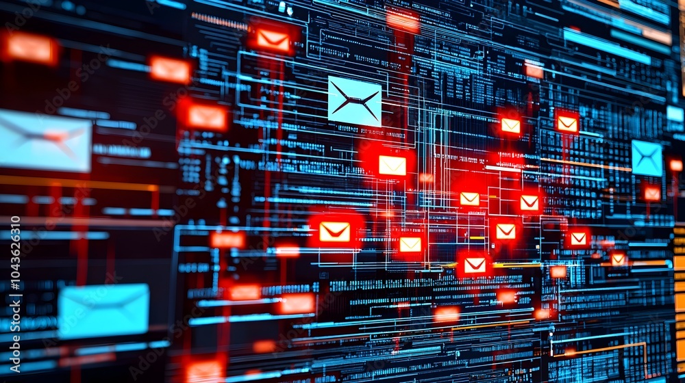 Fototapete Alarming Cyber Security Warnings Spreading Across Tabs on a Digital Computer Screen Highlighting the Threat of Phishing and Malware Attacks in the Online World