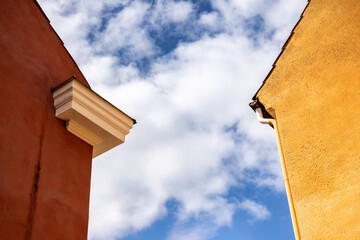 building against blue sky