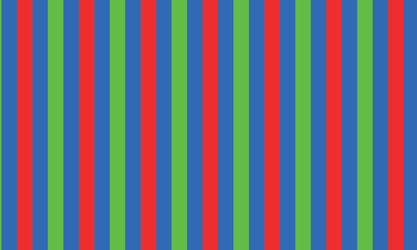 Linear endless pattern in Christmas colors. Three color lines. Red, blue and green background. Christmas colors in a stripe. Striped background. RGB colors.