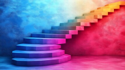 Obraz premium Stacked polygonal design abstractly illustrating essential steps in business model creation market alignment and strategic growth presented in a clear modern and innovative abstract visual style