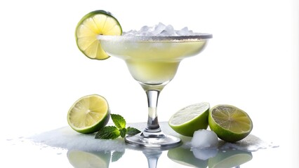 Fototapeta premium cocktail with lime and ice