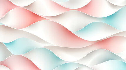 Obraz premium A soft blend of pastel pink and mint green exploring the fluidity of abstract patterns in modern design