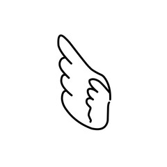 Fototapeta premium Wing doodle icon
