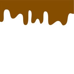 Wave shape top border melted drop