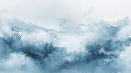 Obraz premium Serene Pale Blue and Soft Grey Abstract Art for a Calm Atmosphere