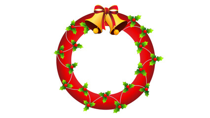 christmas wreath isolated on white background