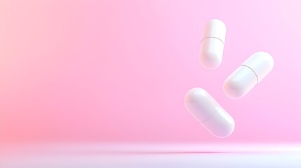 Serene Wellness Capsules in Pastel Hues - Floating Medicine for Holistic Health and Tranquility
