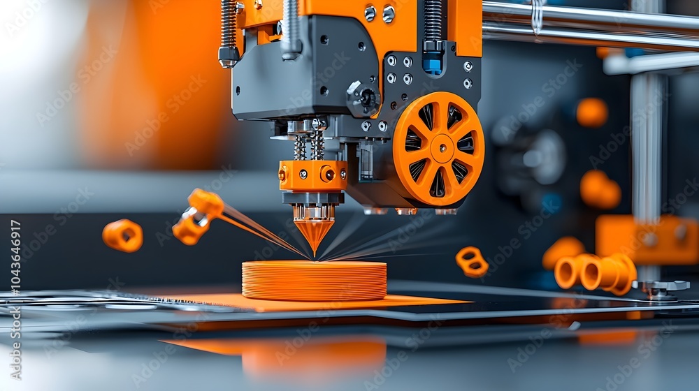 Aufkleber Comprehensive Cutaway Diagram Depicting the Internal Structure and Functional Elements of a 3D Printing Device Including the Filament Feed Heating Nozzle and Print Bed