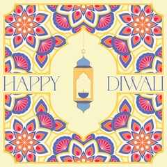 Fototapeta premium Happy Diwali post , suitable for social media: Joyful Diwali Greetings: Share the Light and Love! 