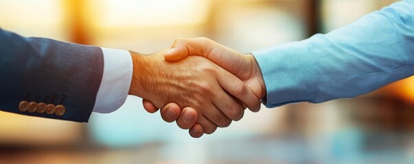 Business partners shaking hands after reviewing a venture capital term sheet