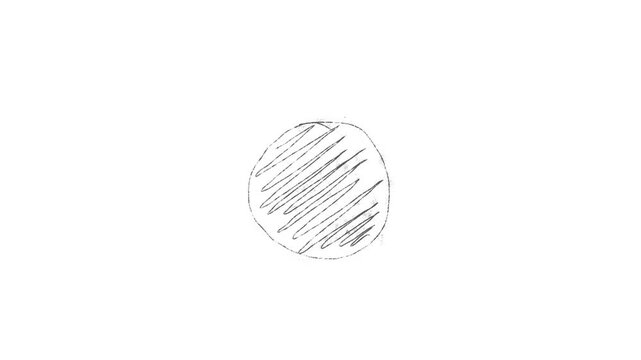 circle dooodle on white background video