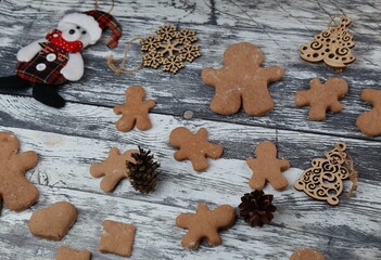 Christmas preparations for a family celebration