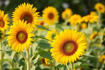 Obraz premium Sunflower Smile A bright and cheerful season of happiness and jo