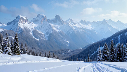 Winter mountain landscape