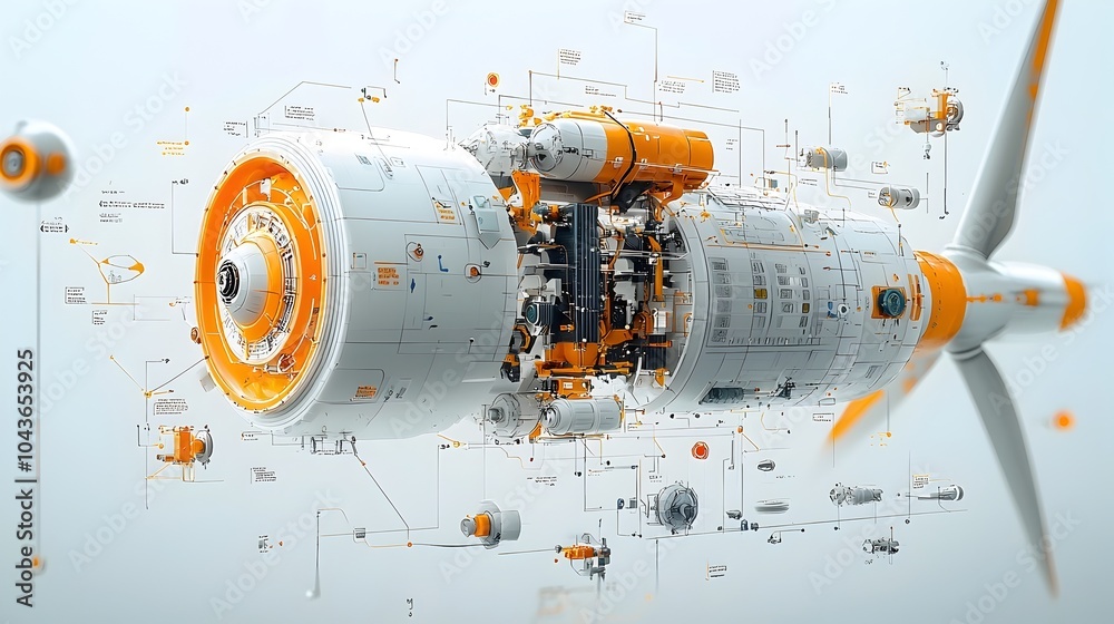 Leinwandbilder Detailed cross section of a wind turbine system highlighting its essential components such as rotors energy converters and grid connections that enable the and distribution of renewable electricity