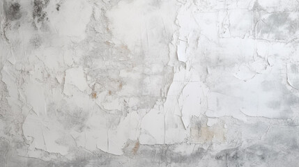 Obraz premium A detailed image capturing the rough texture of a white concrete wall, with areas of peeling paint and visible weathering Abstract design with textured black stone wall background 