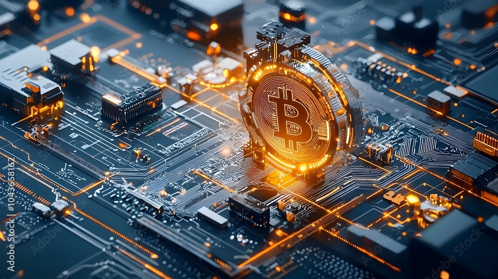Aufkleber Detailed Cross Section Visualization of a Blockchain Network Showcasing the Interconnected Nodes Cryptographic Hashes and Data Flows that Power this Innovative Digital Infrastructure