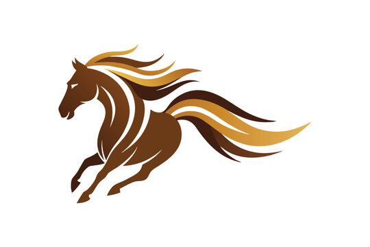 recommend clip art: Majestic Horse in Elegant Motion – Minimalist Line Art Logo for Graceful and Dynamic Equine Design