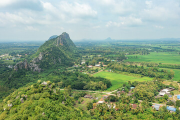 Obraz premium Aerial view of Heaven Valley (Hup Pha Sawan) in Ratchaburi. Thailand.